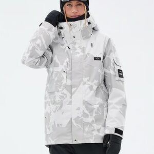 Women’s Large Dope Snow Adept Gray Camouflage Winter Ski Snowboard Jacket